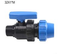 PP Pipe Fitting Screw Joint with Male Thread Clamp Connector for PE Drinking Water Pipes Suitable for Garden and Public Green Space Use (32mm x 1inch)