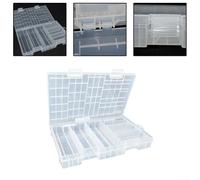 PP Plastic Battery Organizer Box for AA AAA Batteries Stores 60 AA and 40 AAA Units with Transparency and Slot