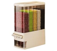 PP Plastic Cereal Storage Container with Press Button Dispenser, | Airtight Storage Box for Organiser, Moisture-Proof and Insect-Resistant Dry Food Keeper for Cupboard,