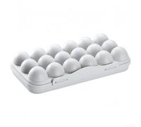 PP Plastic Egg Holder Case 18 Slots Grey for beige PP Plastic(18 Grid Grey)