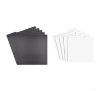 PP Plastic LP Alphabet Sorters 7/12 Inch White(Black 12inch) | Alphabetical A-Z sorting, fits 7inch and 12inch records, quick album location, efficient organization