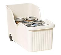 PP Plastic Pantry Under Sink Organizer Storage Container Bin Box with Roll Wheels, Smooth Sliding Pull Out Cabinet Organizer for Cabinet Shelf Garage Closet Home