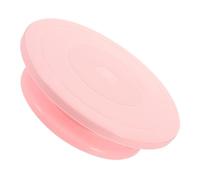 PP Plastic Rotating Cake Decorating Turntable Manually Operated Round Cake Stand for DIY Baking Pink