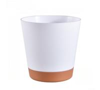 PP Plastic Self Watering Pot for Indoor Plants Transparent Reservoir Visible Water Indicator Supports Up to Days Automatic Watering UV Resistant Lightweight Modern Minimalist Desig(White 20.2cm)