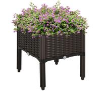 Outsunny Elevated Flower Bed Vegetable Herb Planter Plastic