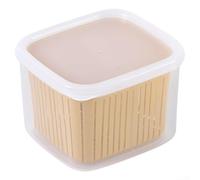 PP Refrigerator Container with Airtight Seal and Drainage Function for Berries Cut Fruit Greens and Partially Thawed Meats (Yellow outfit)