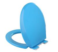 PP Round Toilet Seat, Soft Close Toilet Seats, O-Shaped, Quick Release, Top Mount, Easy to Install and Clean, Never Loosen, Quiet and Slow Close Lid and Seat (Blue 36x41cm)