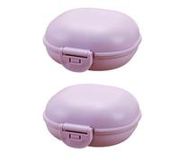 Pp Soap Dish Box Holder Container 2-Pack Travel-Sized Sealed Bathroom Soap Storage for Bar Soap Compact 8.5 X 9.5 X 3.5 Centimeters Leak-Proof Heat-Resistant for Home Camping Outdoor(White)