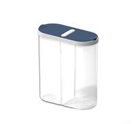 PP Storage Container with Internal Divider and Secure-Fit Lid for Organized Cereal and For Grain Storage (B)