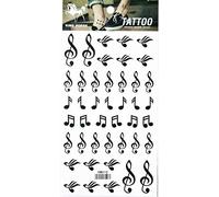 PP TATTOO 1 Sheet Musical Notes Words Symbols Tattoos Body Art Stickers Color Flash Fake Waterproof Tattoo Stickers for Women Men