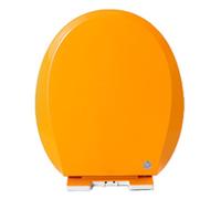PP Toilet Seat Round, Slow Close Toilet Seats with Quick-Release, Easy to Install Also Easy to Clean, O-Shaped Toilet Lid, Maximum Load-Bearing Capacity 150 kg (Orange 36x41cm)