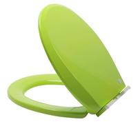 PP Toilet Seats, O-Shaped, Quiet and Slow Close Toilet Seat, Top Mount, Easy to Install Also Easy to Clean, Maximum Load-Bearing Capacity 150 kg (Green 36x41cm)