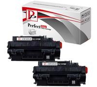 PP Toner Cartridge CE505A 05A For Printer, Compatible with HP LaserJet P2030 Series, P2033, P2033N, P2034, P2034n, P2055X, P2056DN, P2056 Series,P2056X, Canon LBP 6300 LBP 6650 Printers Black (2-Pack)