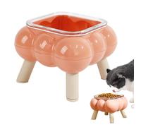 PP und Gĺas Futternapf Katze - Katzennapf Erhöht, Antirutsch ErhöHťer Katzenfutternapf | Kippfester Einzelnapf, hohe Nackenstütze, Blasenglas-Design, ideal für Futter & Wasser, Innen- und Außenbereich