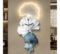 PP-Vic 3D Dimensional Wall Clock with LED Lighting, Large-Scale Wall-Mounted Entrance Sculpture,A Modern Home Decor Hanging Clock and Light Fixture, Suitable for Living Rooms,AA120cm