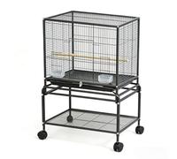 PP-Vic A Large Bird Play Stand Featuring Wooden Perches, Food Bowls, And Water Bowls, Providing Ample Opportunities for Enrichment And Activity. Suitable for Cockatiels, Sun Conures,CC