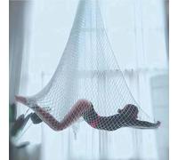 PP-Vic Aerial Yoga Net, Bar Dance Performance, High-Difficulty Aerial Swing, Skill Enhancement Suitable for Yoga Inversions And Strength Training,White