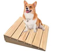 PP-Vic Anti-Slip Wheelchair Threshold ramp, Wooden Entrance ramp for Patio Door, Portable ramp for Home use,L30.8×W30×H11