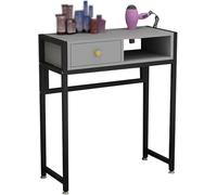 PP-Vic Barbershop Spa Workstation,Featuring 1 Drawer And Open Shelving,Dual-Tier Stylist Station,Ideal for Salons And Home Beauty Use,CC