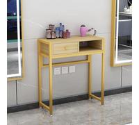PP-Vic Barbershop Spa Workstation,Featuring 1 Drawer And Open Shelving,Dual-Tier Stylist Station,Ideal for Salons And Home Beauty Use,AA
