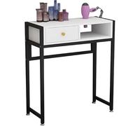 PP-Vic Barbershop Spa Workstation,Featuring 1 Drawer And Open Shelving,Dual-Tier Stylist Station,Ideal for Salons And Home Beauty Use,BB