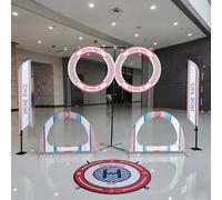 PP-Vic DIY Quadcopter Obstacle Course Kit, 19-Inch Racing Drone Training Kit, Freestyle Drone Practice Game Competition, Beginner Racing Obstacle Course, Suitable for Schools,Pink