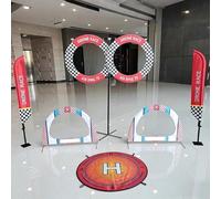 PP-Vic DIY Quadcopter Obstacle Course Kit, 19-Inch Racing Drone Training Kit, Freestyle Drone Practice Game Competition, Beginner Racing Obstacle Course, Suitable for Schools,Red