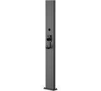 PP-Vic Electric Vehicle Charger Base Bracket, Central Parking Space Charging Bracket, with Private Combination And Lock Hook, Suitable for Garage And Home Use, Floor-Standing,Black