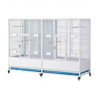 PP-Vic Extra-Large, Heavy-Duty Wrought Iron Parrot Breeding Cage,A Luxurious Aviary Villa,Serving As A Perfect Nesting Sanctuary for Budgerigars, Cockatiels, And Similar Species,White