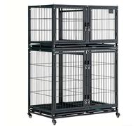 PP-Vic Floor-Standing Metal Birdcage,A Wheeled Flight Aviary Villa Featuring Separate Compartments,This Wrought-Iron Parrot Cage And Breeding Unit Is Suitable for Lovebirds, Cockatiels,H 157cm