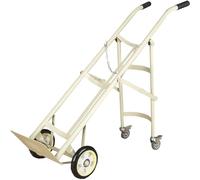 PP-Vic Foldable Oxygen Tank Trolley - Roller Type Oxygen Cylinder Stand with Heavy Duty Universal Wheels, Industrial Trolley with Handle and 2 Wheels for 40L Oxygen Cylinders,White