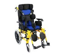 PP-Vic Foldable Wheelchair,Ergonomic Wheelchair with Tilt Design, Manual Transport Wheelchair for Children and The Elderly,Equipped with Lifting Legrest and Locking Handbrake,Children's Styles