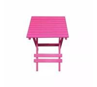 PP-Vic Folding Solid Wood Beach Chair, Eye-Catching Beach Chair with Adjustable Backrest, Colorful Leisure Chair Suitable for Outdoor, Camping, Garden - Oxford Cloth,Rose Red Table