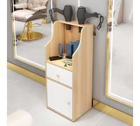 PP-Vic Hairdresser Professional Salon Table - Barber Vertical Storage Cabinet with Storage Tool Drawers And 2 Hair Dryer Holders for Beauty Salon Barber Shop Tattoo,Brown