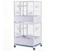 PP-Vic Large Metal Parrot Cage, Deluxe White Decorative Flight Cage, A Spacious And Comfortable Ideal Home for Birds, Suitable for Pigeons, Finches, Cockatiels, And Cockatoos,H 162CM