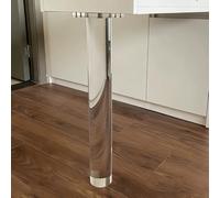 PP-Vic Large Modern Acrylic Sideboard Legs,Transparent Cylindrical Furniture Legs,Modern Home Decor Replacement Supports for Coffee Tables, Sofas, Cabinets, Center Benches, Vanities,15x70cm