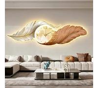 PP-Vic LED Illuminated Wall Art, 3D Light Art Wall Decor, Large-Scale Decorative Artworks, Modern-Style Illuminated Sculptures, Plug-in Wall-Mounted Art, Ideal for Bedrooms and Entryways,AA140CM