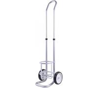 PP-Vic Lightweight Aluminum Oxygen Tank Stand Cart, Mobile Gas Cylinder Holder with Wheels, Height Adjustable Gas Cylinder Cart for School Laboratory/Home/Hospital,Diameter 15.4cm