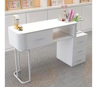 PP-Vic Modern Beauty Salon Workstation Manicure Table, Manicure Table for Girls in Beauty Salon, Elegant Beauty Salon Manicure Tool Storage, Manicure Table for Manicurists with Drawers,With cabinet