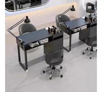 PP-Vic Modern Light Luxury Manicure Table, Beauty Salon Nail Desk, Professional Manicurist Nail Table with Drawers, Salon Spa Nail Table, High-End Design, Large Capacity,Black