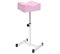 PP-Vic Pedicure Foot Stool - Manicure Foot Stool with Roller Foot Massage Nail Beauty Stool Stand, Modern Style Adjustable Height Foot Stool, Suitable for Salons And Spas,Pink