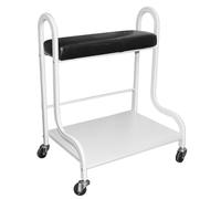 PP-Vic Portable Foot Bath Spa Trolley with Wheels, Floor-Standing Double-Layer Beauty Salon Nail Art Rack, Footstool Stand - Beauty Salon Pedicure Foot Massage Station,Black