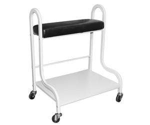PP-Vic Portable Foot Bath Spa Trolley with Wheels, Floor-Standing Double-Layer Beauty Salon Nail Art Rack, Footstool Stand - Beauty Salon Pedicure Foot Massage Station,Black