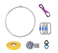 PP-Vic Professional Aerial Hoop Kit,Pilates Ring, Single Point Suspension,Aerial Dance, Circus, And Yoga Equipment. Suitable for Dance, Yoga Training, And Fitness,90cm