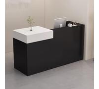 PP-Vic Reception Desk with Lockable Drawers, Luxurious Front Desk/Cashier Counter/Retail Counter, Modern Art Style, with Storage Cabinets, Suitable for Reception Areas, Lobbies, and Shops,02/L/90cm