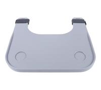 PP-Vic Removable Wheelchair Leg Rest Table with 2 Cup Holders, Portable Plastic Wheelchair Armrests, Wheelchair Leg Rest Table Can Be Moved for Writing, Reading and Dining,Grey