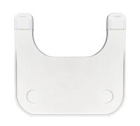 PP-Vic Removable Wheelchair Leg Rest Table with 2 Cup Holders, Portable Plastic Wheelchair Armrests, Wheelchair Leg Rest Table Can Be Moved for Writing, Reading and Dining,White