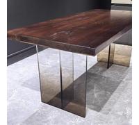 PP-Vic Set of 2 Exquisite Transparent Acrylic Table Legs,Floating-Style Dining Table Base, Vanity, Coffee Table, and Bar Counter Supports,DIY Replacement Legs for Living Room, Kitchen,CC