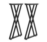 PP-Vic Set of 2 Sturdy, Heavy Duty Table Legs,Trapezoidal Industrial Style Metal Legs with Adjustable Leveling Feet,Replacement Furniture Legs for Coffee Tables,Suitable for DIY Benches,40 * 100cm