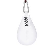 PP-Vic Solid Boxing Speed Ball with Suspension Rope,Pear-Shaped Suspension Ball,Improves Your Speed And Reaction Time - Boxer Precision Training,Practice And Training - Boxing Trainer,White